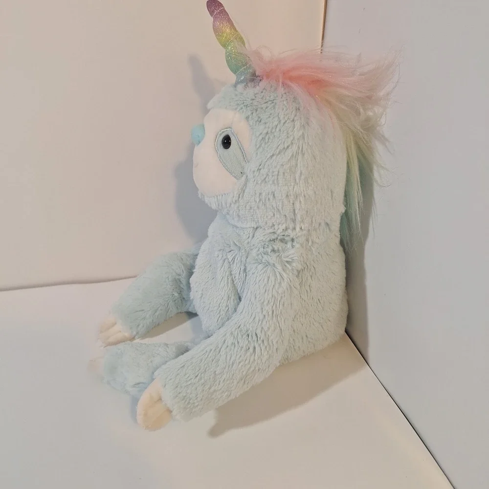 GUND Dazzle Slothicorn Plush Stuffed Toy pastel turquoise color